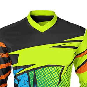 Nueva camiseta de motocross transpirable personalizada para hombre, material de poliéster/malla de alta calidad, manga larga, para todas las temporadas. - Product Image 4