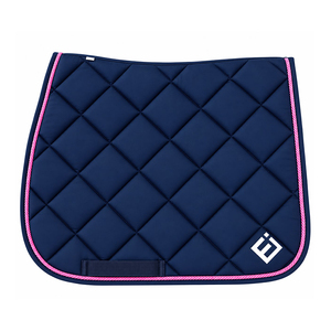 Sudadero Clásico Azul Marino Multiusos con Ribete Rosa y Acolchado de Diamantes, Forro de Poliéster y Satén para Montar a Caballo - Product Image 1