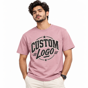 Camiseta de Manga Corta para Hombre, Cuello Redondo, 100% Algodón Jersey, Corte Regular, Informal, Personalizable, de Alta Calidad, Hombros Caídos - Product Image 2