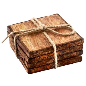 Sous-verres carrés en bois de style zen asiatique avec logo personnalisé, ensemble de sous-verres personnalisés, cadeaux promotionnels écologiques de la marque MK, mariages, 33 cm, 8 mm - Product Image 6
