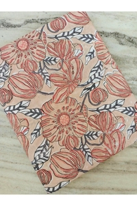 Tela suave y transpirable estampada a mano con motivos florales, 100% algodón, tela para acolchar por yarda, tela para confección de vestidos. - Product Image 5