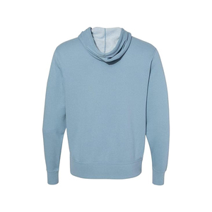 Sudadera con Capucha Azul Claro para Hombre, Cierre de Cremallera, Corte Regular, Forro Polar, Color Sólido, Diseño con Bolsillos, Ropa Casual de Otoño - Product Image 2