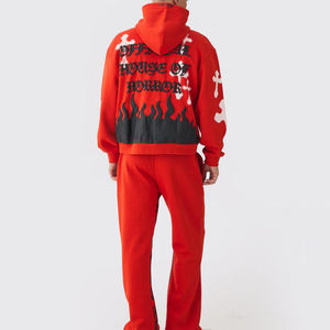 Sweat à capuche épais en coton mélangé pour homme, style urbain 2026, imprimé 3D en relief personnalisé pour l'hiver - Product Image 3