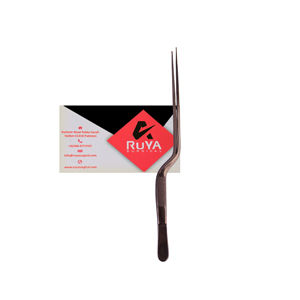 Pince de précision offset en acier inoxydable de 20 cm pour chefs de cuisine, hôtels et assiettages culinaires, certifiée CE, robuste et résistante à la chaleur - Product Image 5