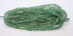 Natural Green Strawberry Quartz Faceted Pipe Shape Beads 7x20 MM Tube Shape Strawberry Quartz Beads <b>Gemstone</b> Beads For Jewelry - Product Image 3