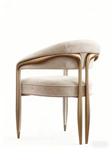 Fauteuil ottoman marron moelleux de qualité supérieure avec dossier pour salon, couloir, utilisation décorative - Product Image 6