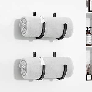 ที่จัดระเบียบห้องน้ำในอพาร์ทเมนต์, ราวแขวนผ้าเคลือบสีฝุ่น, ราวแขวนผ้าแบบมินิมอล, ที่แขวนผ้าแนวตั้ง - Product Image 2