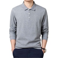 T-shirt en coton tricoté à manches longues brodé extensible et oversize pour homme, style streetwear, avec logo personnalisé, vente en gros OEM ODM