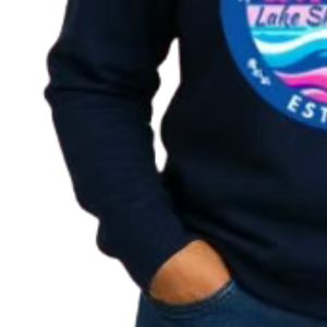 เสื้อสเวตเชิ้ตคอกลมสีน้ำเงินกรมท่าสำหรับผู้หญิง เสื้อแขนยาวลำลอง สตรีทแวร์สำหรับทุกวัน เสื้อผ้าสไตล์ไลฟ์สไตล์ที่สวมใส่สบาย - Product Image 4