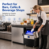 Machine à glaçons de 100 kg à usage commercial pour les salons de thé, les bars à jus et les cafés