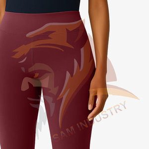 Leggings Deportivos Sólidos para Mujer al por Mayor, Transpirables, de Cintura Alta, para Entrenamiento, Fitness y Yoga - Product Image 4