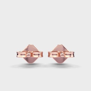 ต่างหูเพชรทรงกลมแบบฝังขอบ ประดับเพชรเพาะเลี้ยงในห้องปฏิบัติการที่ได้รับการรับรองจาก IGI ทอง 14K สีเหลือง / สีขาว / สีโรสโกลด์ ต่างหูเพชรแบบมินิมอล - Product Image 4