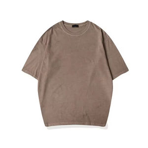 เสื้อยืดผู้ชายสไตล์วินเทจ ย้อมสีแบบพิเศษ ผ้าฝ้าย 100% ทรงโอเวอร์ไซส์ ไหล่ตก สไตล์จีน ปรับแต่งได้ - Product Image 2