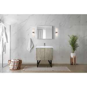 Mobile da bagno rustico in acacia con piano da 30 pollici L X 20 Pollici Set rubinetto cromato con piano in marmo coltivato D, 30 pollici. L X 20 Pollici D - Product Image 3