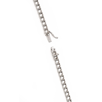 Collier Moissanite Glacée Riviera à 3 Griffes en Argent Sterling Plaqué Or, Style Hip Hop de Luxe, Gradué, Unisexe, Certifié GRA