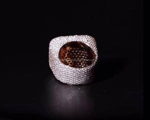 Anillo de Diamantes Rosa Personalizado en Plata de Ley 925 con Baño de Rodio y Corte Mixto, Regalos para Compromiso, Boda o Aniversario - Product Image 5