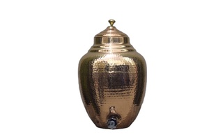 100% Ayurveda cuivre traditionnel cuivre distributeur d'eau Pot à vendre cuivre distributeur d'eau fabricants et exportateurs - Product Image 4