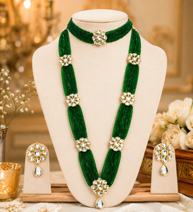 Indian Stylish Layered Pearl Rani Haar Long Kundan Necklace Zircon Alloy Jewellery Set Wedding Engagement Party Gift Hiphop Gold - Product Image 2