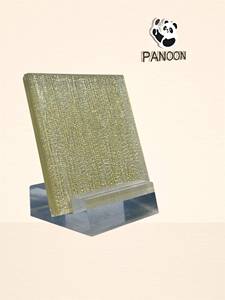 Verre artistique feuilleté clair moderne avec des accents d'or pour des applications d'hôtel de mur rideau de salle de bains - Product Image 6