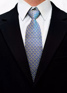 Corbata de Seda 100% con Diseño Masónico, Artesanal, de Excelente Calidad, Personalizable, Nueva, para Hombre - Product Image 3