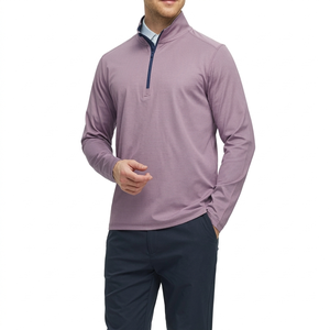 Sudadera con Cierre de Cremallera de un Cuarto para Hombre, Estilo Clásico, Corte Regular, Uso Diario, Mezcla de Algodón, Gran Venta - Product Image 5