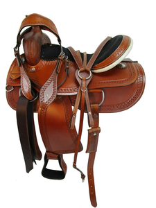 Silla de Montar Western de Cuero Genuino Hecha a Mano Premium para Caballos, Equipo de Equitación para Ranch, Trail, Barrel Racing y Roping, Directo de Fábrica - Product Image 2