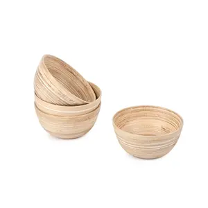 Handicraft Core Bamboo Round Bowls, Small - 4 Pack mit einem klassischen design in Vietnam