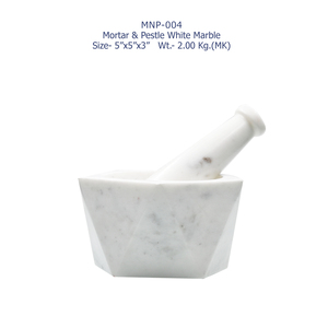 Mortero y Pilón de Piedra Natural de Mármol, Tazón de Molienda Resistente para Especias y Hierbas, Utensilio de Cocina, Diseño Único, Proveedor Mayorista - Product Image 4