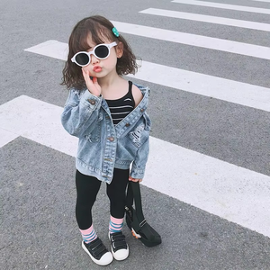 2026 New Style Girls Crop Kids Toddler Denim <b>Jacket</b> - Product Image 3