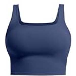 Seamless Yoga <b>Set</b> <b>Square</b> Neck Racerback Crop Top High Waist Full Length Leggings Solid Color 2 Piece Activewear <b>Set</b> - Product Image 2