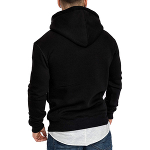 Nouveauté 2024 Sweat à capuche en coton de haute qualité personnalisé, taille plus, couleur unie, sweat à capuche thermique sportif pour homme - Product Image 3