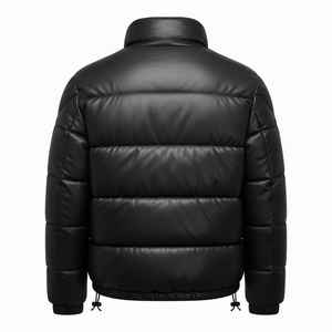 Abrigo acolchado de cuero de oveja genuino de alta densidad que proporciona excelente retención de calor, resistencia al viento y un estilo moderno. - Product Image 4