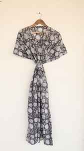 Women Grey Cotton <b>Kaftan</b> Dress Summer Beach Cover Up Boho Resort Wear - Product Image 3