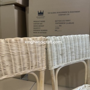 Chaise pour enfant en rotin naturel tressé à la main pour location événementielle, mariage, fête, anniversaire, photographie et décoration - Product Image 5