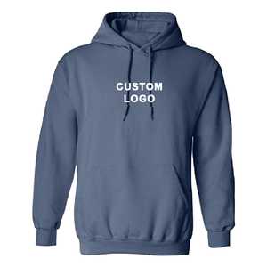 Sweat-shirt à capuche pour homme avec logo personnalisé, en coton French Terry, décontracté, pour l'automne, avec poche avant, imprimé, coupe classique - Product Image 2