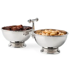Bol Rond en Céramique Royal Touch, Style Américain Profond, Brillant Argenté, Idéal pour Fêtes et Mariages, Écologique et Sûr, Fabriqué par Zahid Exports - Product Image 3