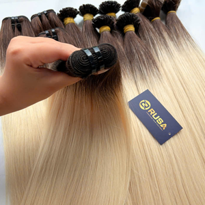 RUSA Extensions de cheveux humains vierges à clipser, tissage machine, vietnamiennes, pointes pleines, double trame, 10-34 pouces, compatibles permanente, toutes longueurs - Product Image 1