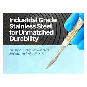 Cuchilla Profesional para Dermaplaning con Mango B.P. # Regla Quirúrgica de 3 Pulgadas con 10 Cuchillas Estériles para Cirugía - Product Image 2