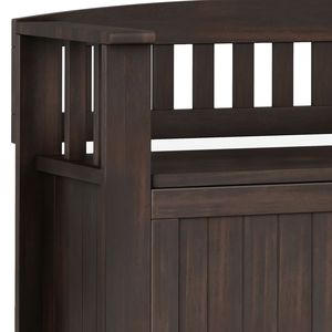 Petit banc de rangement pour entrée Acadian en brun brunette - Product Image 3
