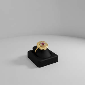 Bague tendance plaquée or avec pierre autrichienne Style élégant et luxueux - Product Image 3