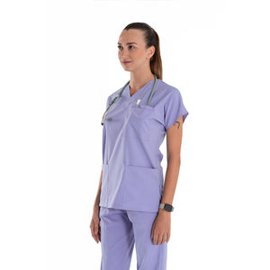 Conjunto de Uniforme Médico para Mujer, Ropa de Trabajo para Enfermeras de Hospital, Tela Elástica Transpirable, Fabricante de Fábrica con Etiqueta Privada OEM Personalizada - Product Image 4