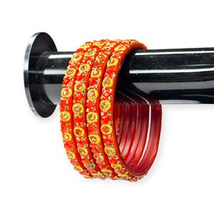 Bracelets de créateur 2026 tendance en métal plaqué or avec perles d'imitation orange, élégants pour mariages et soirées, prix de gros premium - Product Image 2