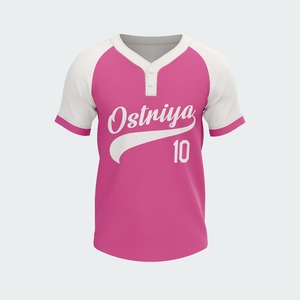 Professional Manufacturers Custom Design Digital Printed Short Sleeve Printed Breathable Quick Dry Two Button <b>Baseball</b> Jerseys - Product Image 3