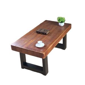 Modern Minimalist Solid Wood <b>Coffee</b> <b>Table</b> With <b>Metal</b> <b>Legs</b> Living for Room Furniture Handmade Solid Top - Product Image 6
