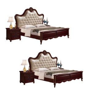 Conception de luxe de haute qualité roi et reine pour ensemble de lit de chambre lit en bois produit Costumiz - Product Image 6