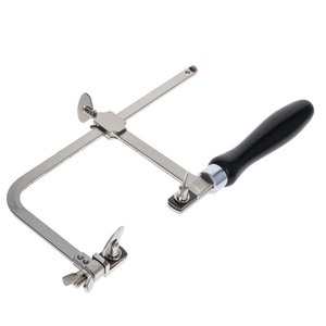 Tornillo de tensión ajustable para marco de sierra de joyero, estilo alemán, mango de madera negra, construcción de acero, herramienta de corte de piedras preciosas para joyería - Product Image 6