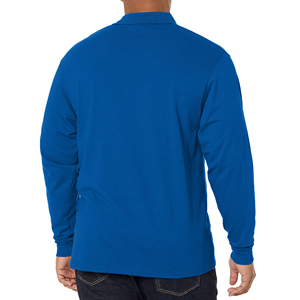 <b>Men's</b> <b>Long</b> <b>Sleeve</b> <b>White</b> Polo <b>Shirt</b> Knitted Cotton Casual Solid Color Breathable Regular Fit Sports Wear Streetwear Polo <b>Shirts</b> - Product Image 5