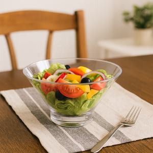 Tazones Transparentes de Plástico Acrílico para Servir Ensaladas, Frutas, Palomitas y Papas Fritas - Product Image 3