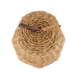 Pear Rattan Storage <b>Basket</b> <b>with</b> <b>Lid</b> Woven Fruit Shaped Toy Organizer Bin Cute Fruit Theme Kids Room Hamper - Product Image 2