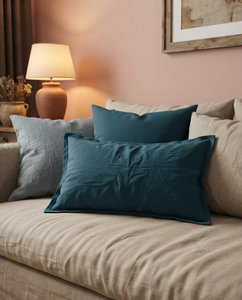 Solid Linen Look <b>Cushion</b> Cover Decorative Throw Pillowcase Eco Friendly Breathable Bedding Home Decor - Product Image 5